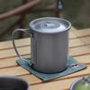 Титановая кружка Ультралегкая титановая чашка со складной ручкой Пикниковая кружка для воды Туристический титановый котелок для кемпинга и пешего туризма