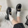Student Platform High-heeled College Style Mary Jane Jk Small Leather Shoes Women's New Korean Version Chain British Style Single Shoes