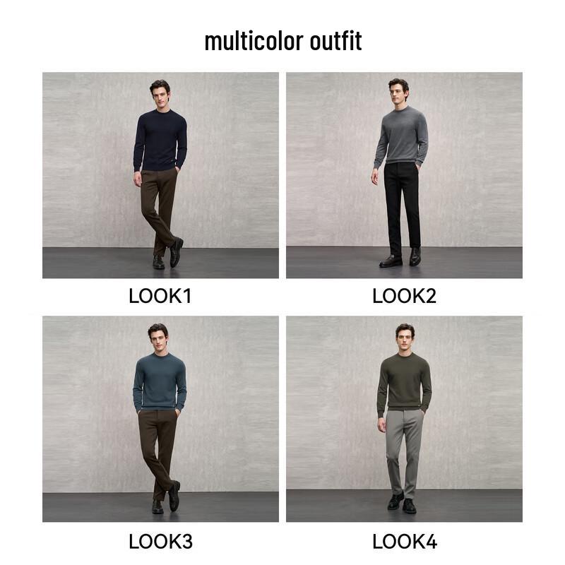 EMZ Erdos Men's Wool & Cashmere Blend Round Neck Sweater