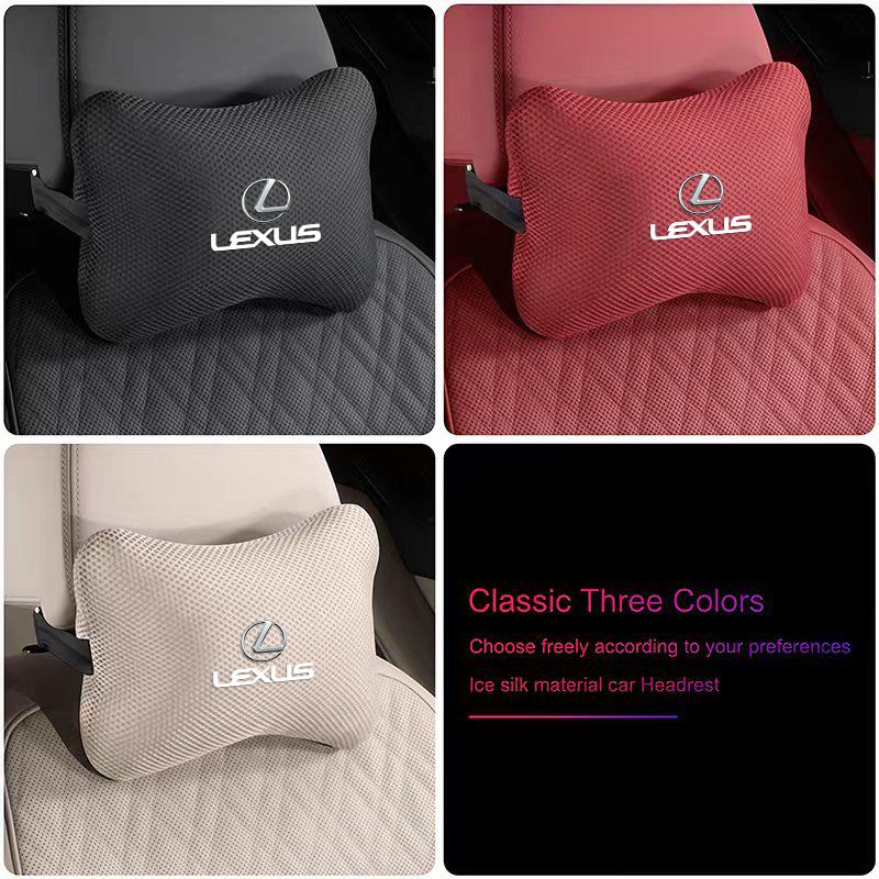 2026 Hot Interior Stickers Leather Car Seat Headrest Memory Cotton Neck Pillow For Lexus F SPORT RX300 IS200 IS250 ES350 Ct200h