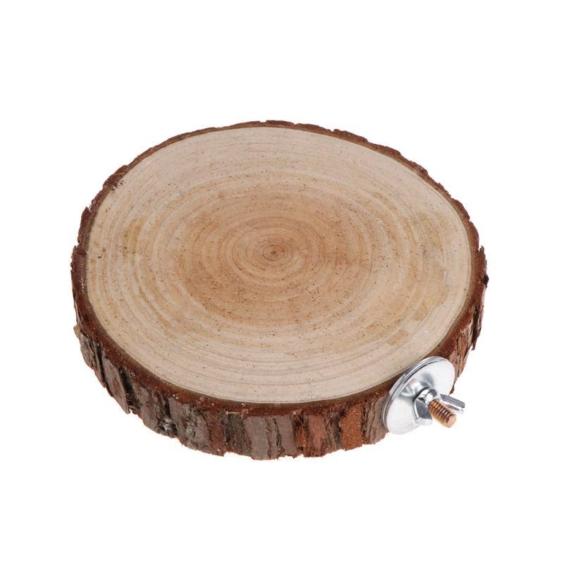 New Pet Parrot Bird Cage Perch Perches Platform Round Wooden Stand Board For Chinchilla Squirrel Birds Resk Toy 8/10/14cm