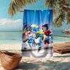 Ultra-Soft Beach Towel with The Smurfs Theme,Ideal for Pool - Camping, Diving - Perfect Travel Essential, Vibrant Beach Towel.