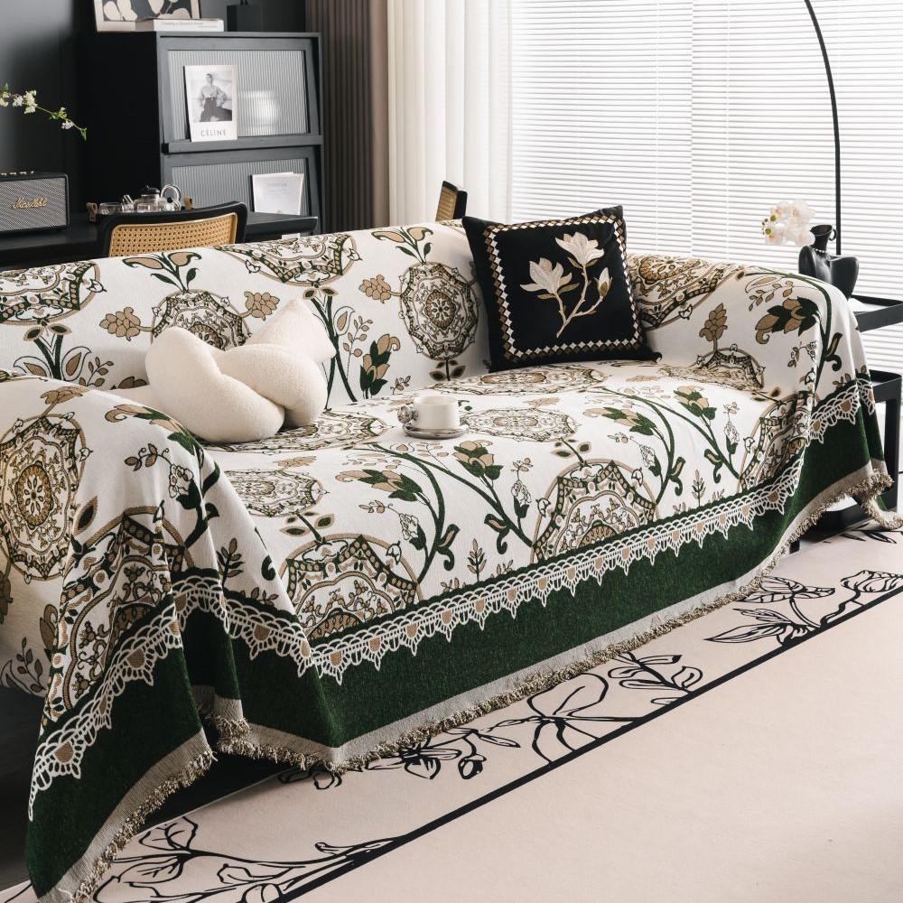 Главная Шениль Этнический Стиль Цветок Диван Коврик Пледы Летний Кемпинг Пикник Одеяло Чехол Диван Чехол