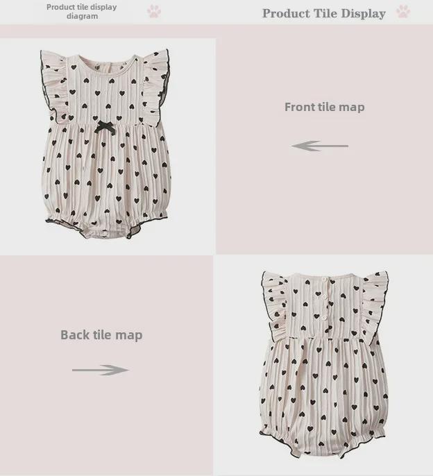 Летний комбинезон с капюшоном для новорожденной девочки - комбинезон принцессы для прогулок