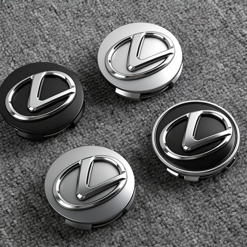 hbsh4 4Pcs 62MM Car Emblem Wheel Center Cover Hub Accessories For Lexus F SPORT ES RX NX LS UX LM LX GX LC RZ IS CT GS RC HS SC TX LB