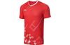 Li Ning Коллекция Бадминтон Футболки с коротким рукавом Унисекс Красный AAYT057-2