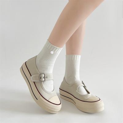 Туфли Мэри Джейн на толстой подошве в стиле ретро для фанаток Queen, женские, 2025 новая летняя юбка, корейская версия, парусиновые туфли