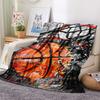 1Pc Basketball Print Flannel Blanket, High quality Comfortable for All Seasons, Home Decor, Warmth and Comfort, Perfect for Christmas Gifts