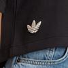 adidas Футболка Originals Adicolor Neuclassics с трилистником и принтом в виде трех полосок, женские топы, черный цвет IB7310
