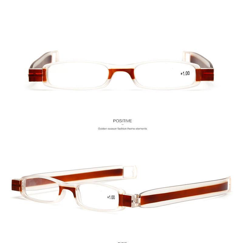 Портативные квадратные складные очки для чтения, вращающиеся на 360 градусов, пресбиопические, складные очки для чтения, унисекс