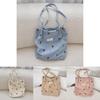 Adorable Corduroy Bear Print Canvas Tote Bag Spacious Soft Shoulder Bag For Students