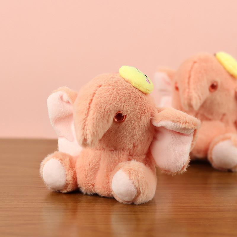 Charming Elephant Plush Toy Keychain Soft And Colorful Baby Shower Gift For Children