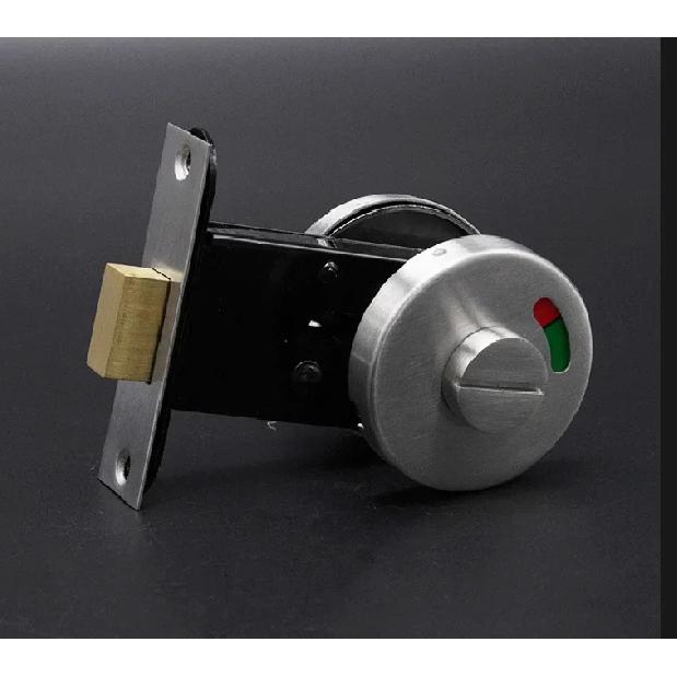 Bathroom Indicator Lock Commercial Keyless Door Lock Universal Barn Door Bolt Stainless Steel WC Toilet Door Lockset Knob