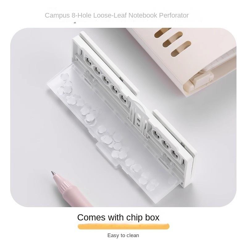 8-Hole Punch for Loose Leaf Binder, Office Stationery for A5/B5/A4 Paper, Lightweight and Easy to Carry, Efficient Punching