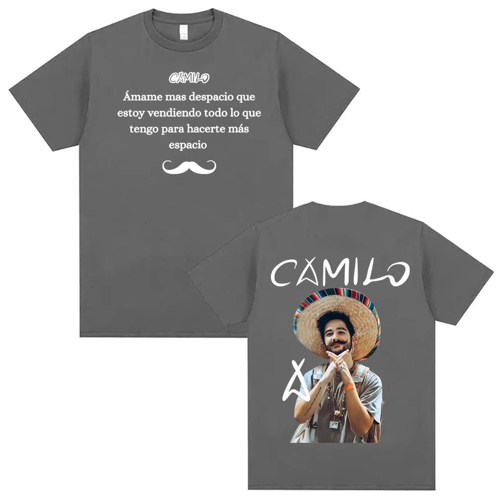 Singer Camilo Tribu Album Tour 2025 Merch Tshirts Unisex Women High Quality Vintage 90s T Shirt Unisex Harajuku Casual Summer Tshirt