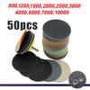 50pcs Sanding Disc 3inch 800-10000 Grit Silicon Carbide Sandpaper Wet Dry