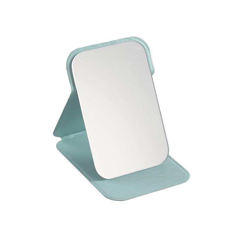 Portable PU Leather Folding Makeup Mirror - Square, Vintage Design In Large, Medium, Small for On-the-Go Beauty and Touch-Ups.