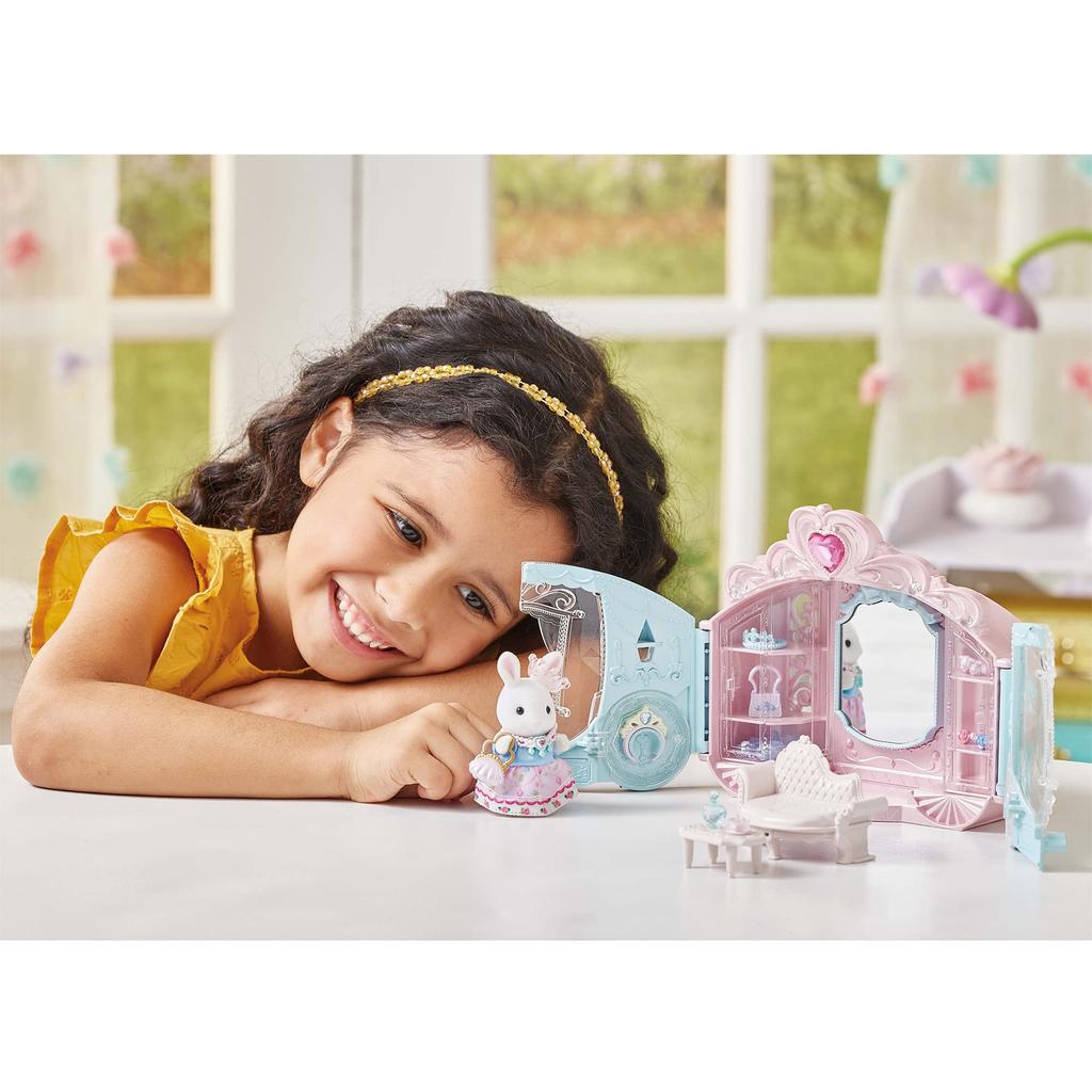 Sylvanian Families Парикмахерская Карета Стильная Комната Fu19 ST Mark Сертификация Возраст Игрушка Кукольный Домик Sylvanian Families EPOCH [Набор Блесток] 3+