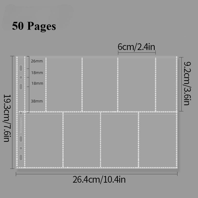 Kpop Холдер для фотокарточек Альбом для фотокарточек Дисплей для фотокарточек Kpop Карточки Книга для коллекционирования Фотоальбомы 10/30/50 страниц 7/8 карманов на страницу