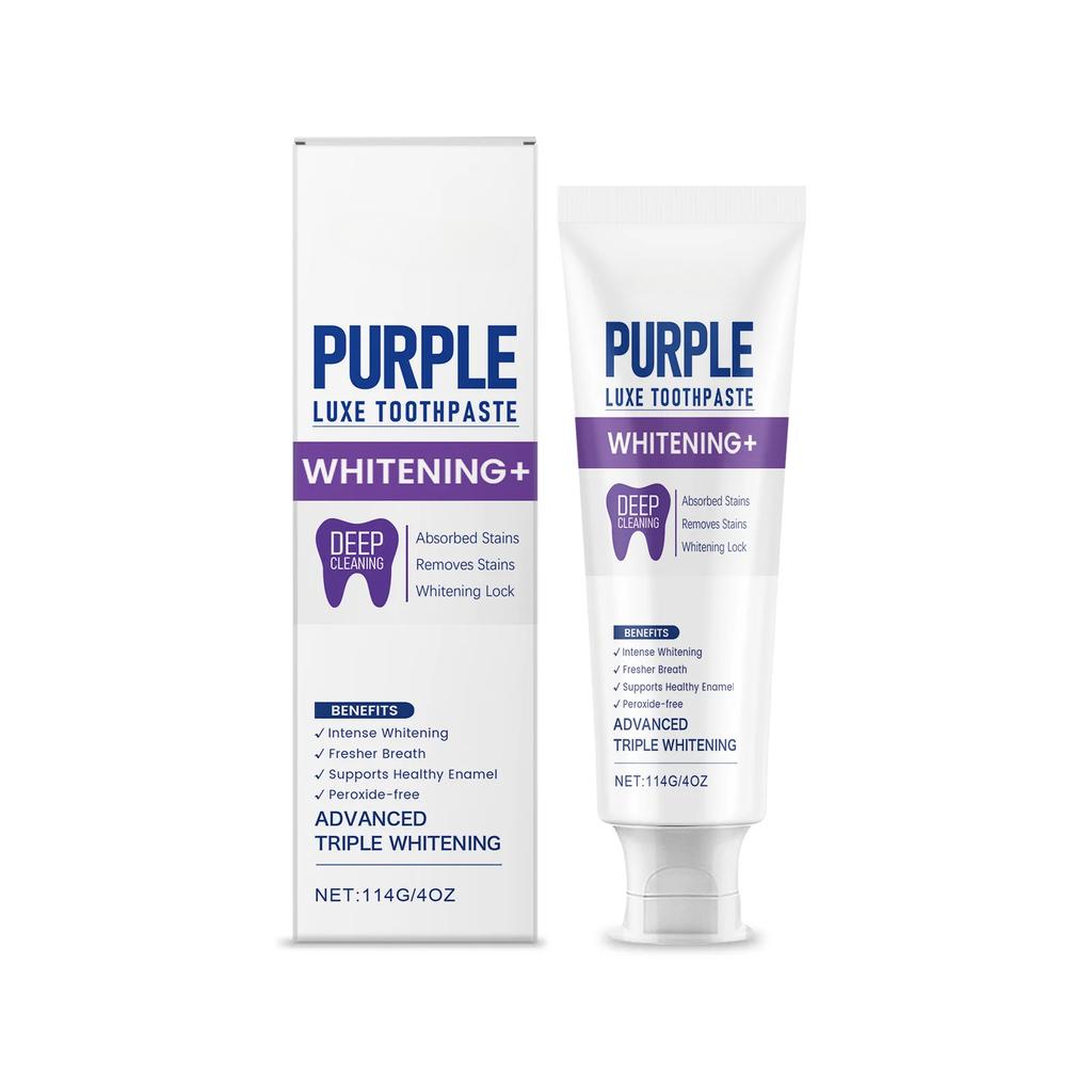 Purple Color Corrector Toothpaste Removal Plaque Stain Dental Bleaching Cleaning Oral Hygiene Fresh Breath Whitening Toothpaste