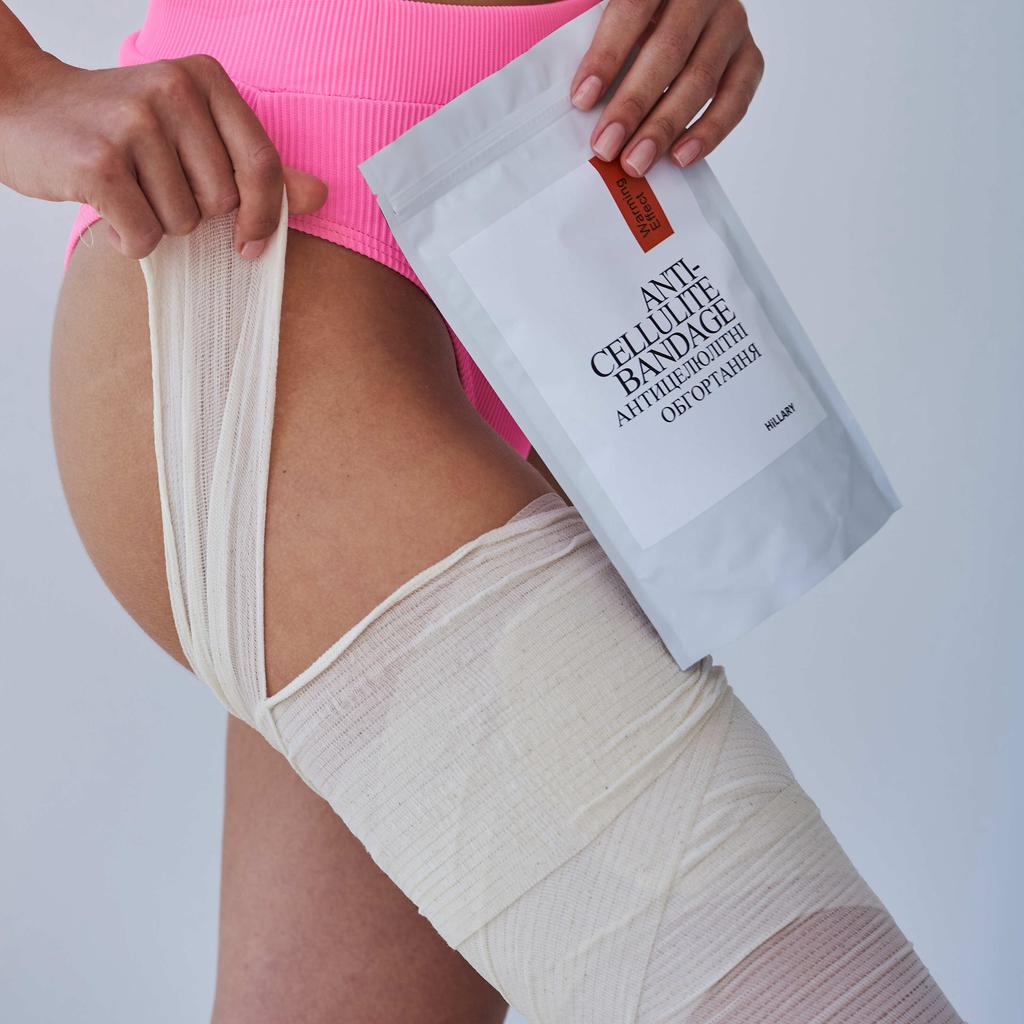 Комплекс разогревающих антицеллюлитных обертываний для тела Hillary Anti-Cellulite Pro ( 10 уп.) + Рафинированное кокосовое масло Hillary, 500 мл