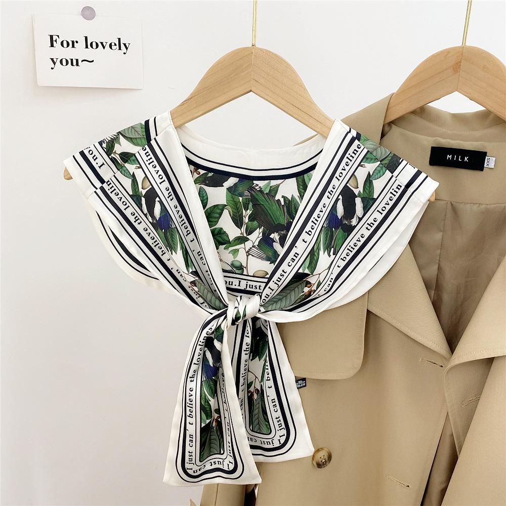 New Shoulder Scarf Shawl Women'S Fake Collar Shoulder Protection Scarf Air-Conditioned Room Camisole Decoration Paired With Neck Protection Knot