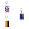Keychain With Acrylic National Flags Uk Au De For Sports Collectors Fans