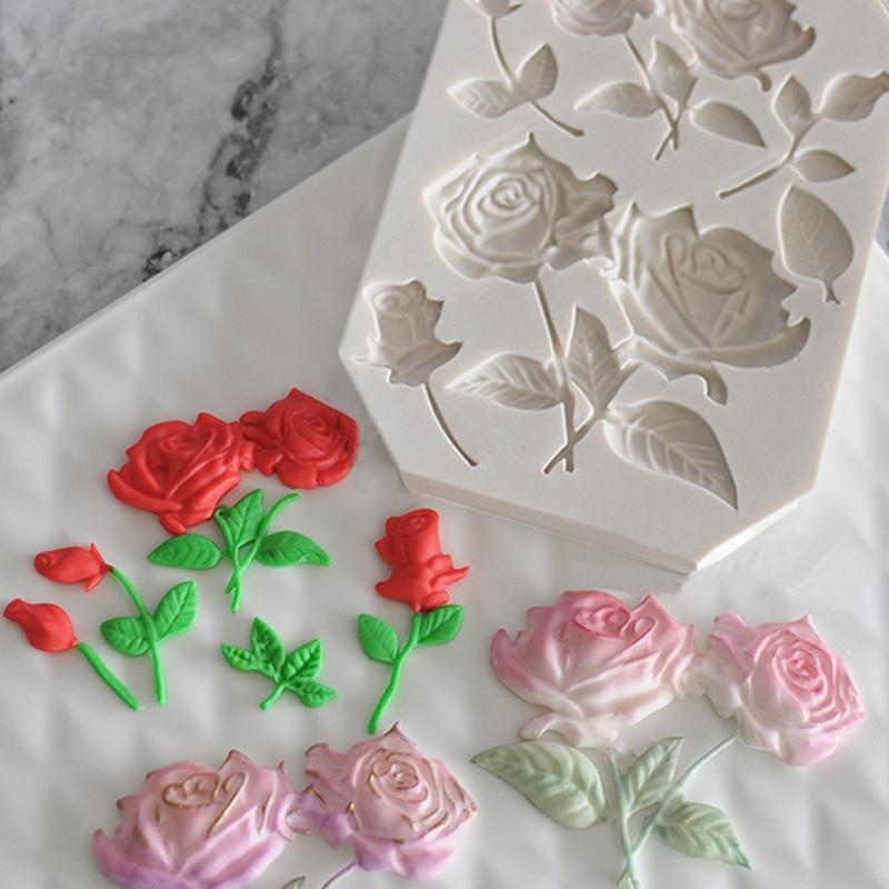 Rose Fondant Silicone Mold DIY Cake Mold Soft Candy Mold