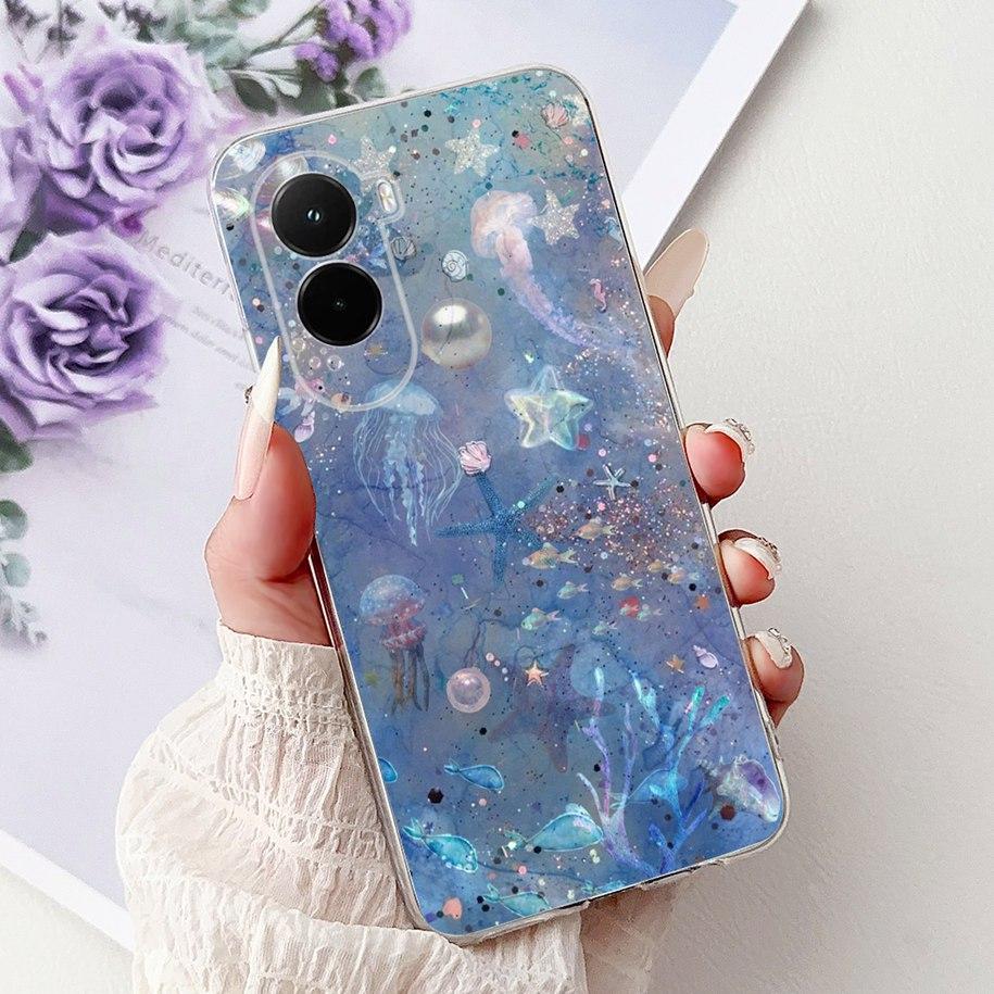 Для Xiaomi Poco M7 4G Чехол Poco M7 Plus Покрытие Роскошный Карп-Дракон Мягкий Тонкий Силиконовый Чехол для Телефона Для Xiaomi PocoM7 M 7 2025 Оболочка