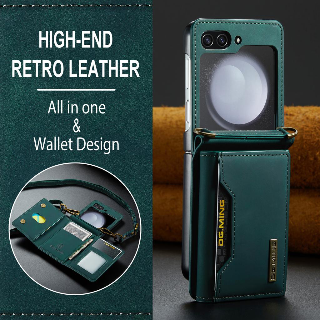 Для samsung z flip 5 противоударный кожаный чехол-кошелек для Samsung Galaxy Z Flip 5 Flip5 Zflip5 слот для карт защитный чехол Capa