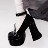 Fashion 2024 New Thick Heel Platform Mary Jane Shoes Brand Women Shoes  Fashionable and Simple Party Prom High Heels Women