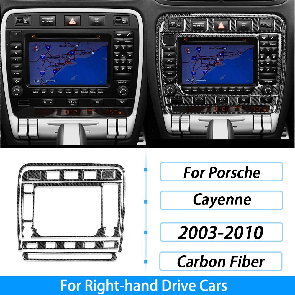For Porsche Cayenne Sport SUV 2003-2010 Carbon Fiber Gear Shift Air Outlet Trim Set Car Interior Decoration Accessories Sticker