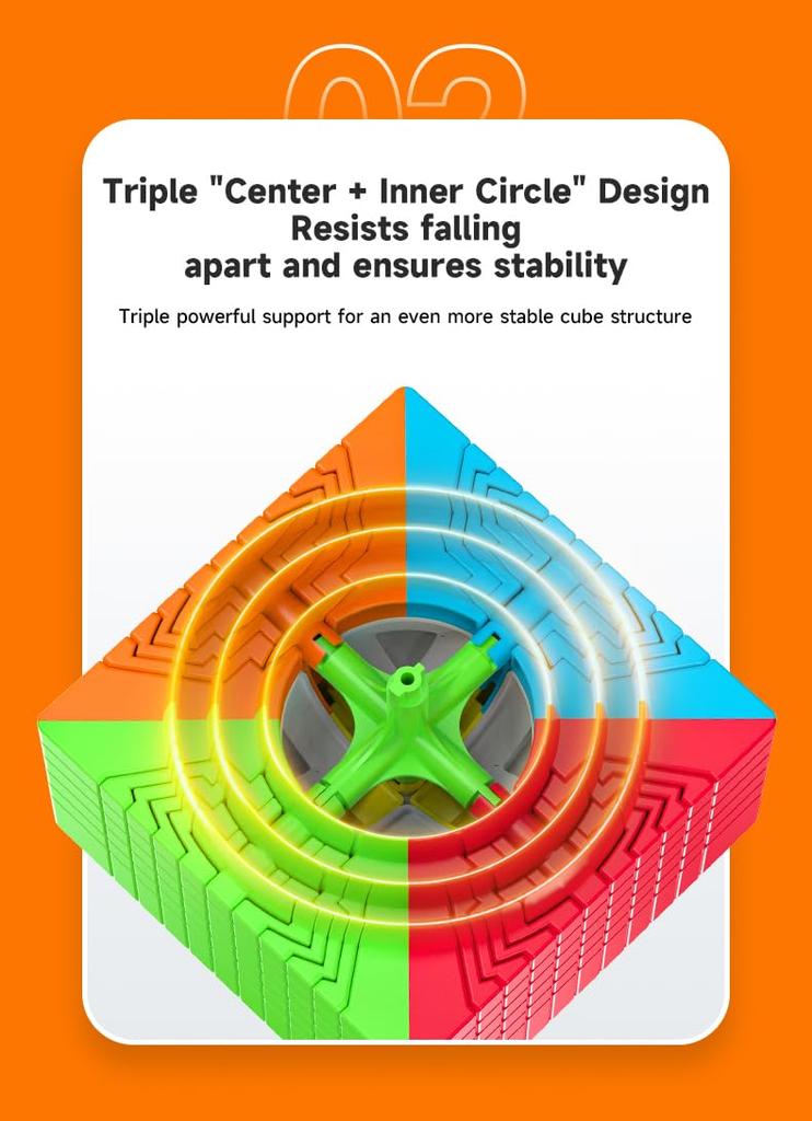 Guaranteed for Peace of Authorized Dealer QiYi 11x11 Cube 3D Puzzle Stickerless Mind,