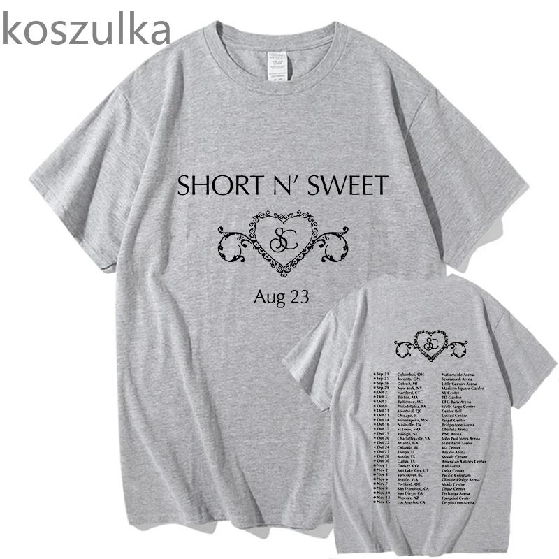 Футболка с рисунком Сабрины Карпентер, винтажная готическая мода, короткая и милая футболка для мужчин, 100% хлопок, свободные футболки, уличная одежда