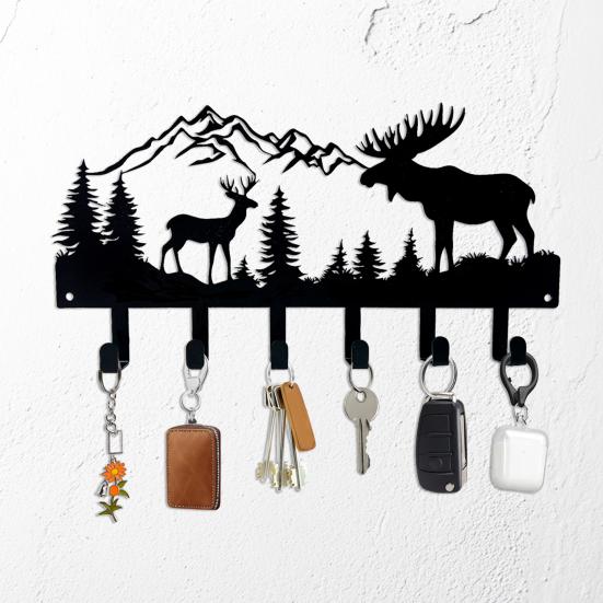 Decorative Hook Key Holder High Hardness Corrosion Resistant Simple Installation Multipurpose Clothes Rack Storage Hook