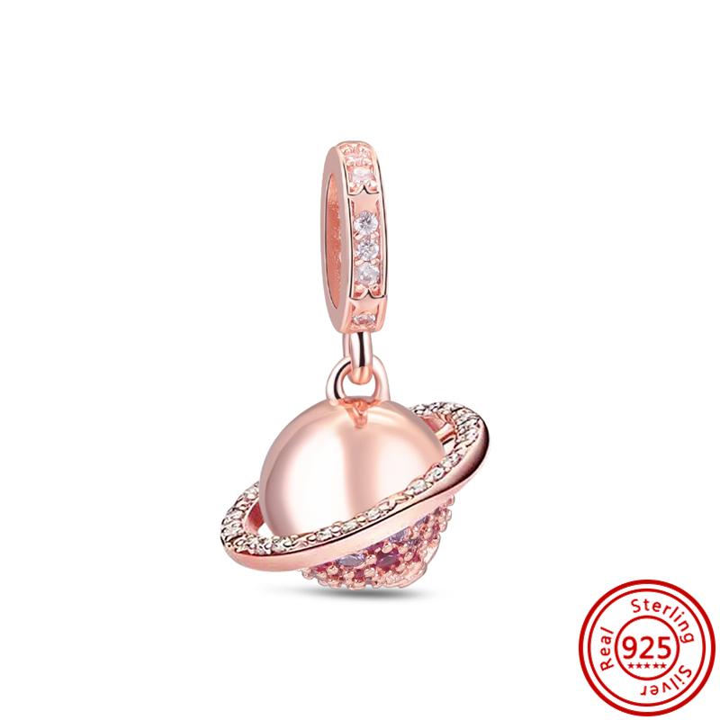 92 Стиль 925 Серебряная Звезда Луна Солнце Снежинка Растение Перо Сердце Тонкие Бусины Паве Подходит Оригинальные Подвески Браслет DIY Ювелирные Изделия