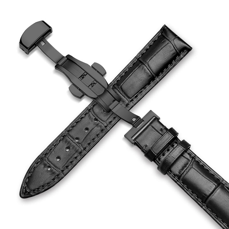 Браслет из натуральной кожи 18/20/22 мм + коробка для Tissot Seiko Samsung Galaxy 4 6 классический ремешок/46 мм/active 2/Huawei GT/2e/3 pro