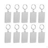 10pcs Rectangle Blank Insert Photo Picture Keychain .2cm
