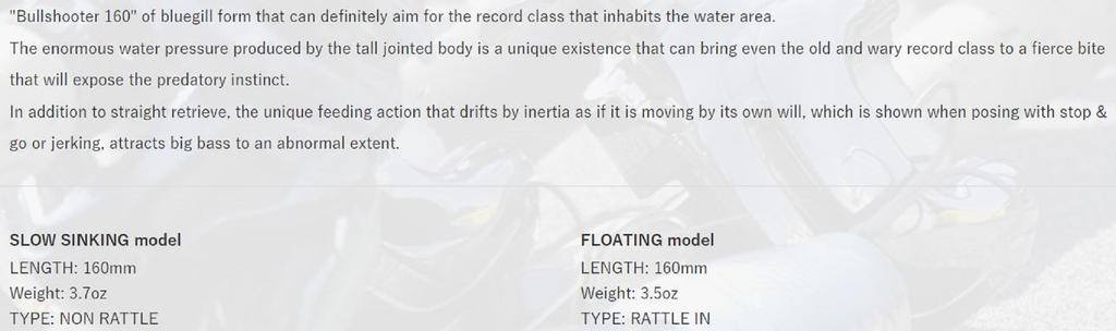 Deps Плавающая приманка Bull Shooter 160F, 160 мм, 3,5 унции 12 (7127)