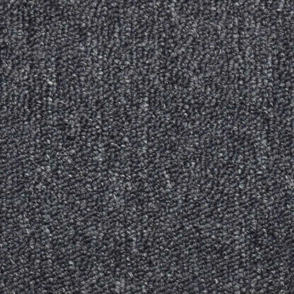 Step Mats 15 pcs. 56 x 17 x 3 cm Dark Gray and Blue Semi Circular