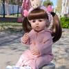 22Inch Fashion Reborn Dolls Realistic Full Silicone Baby Bebe Vinyl 55CM Newborn Girl Waterproof Doll Princess Toddler Toy Gift