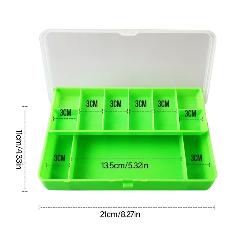 Двухслойный ящик для рыболовных снастей, кейс для инструментов для джиг-головок, спиннер-крючков, приманок, органайзеры для хранения крючков, простые в использовании