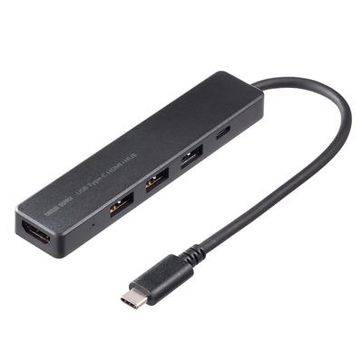 Sanwa Supply USB-хаб с портом HDMI Type-C USB-5TCH15BK