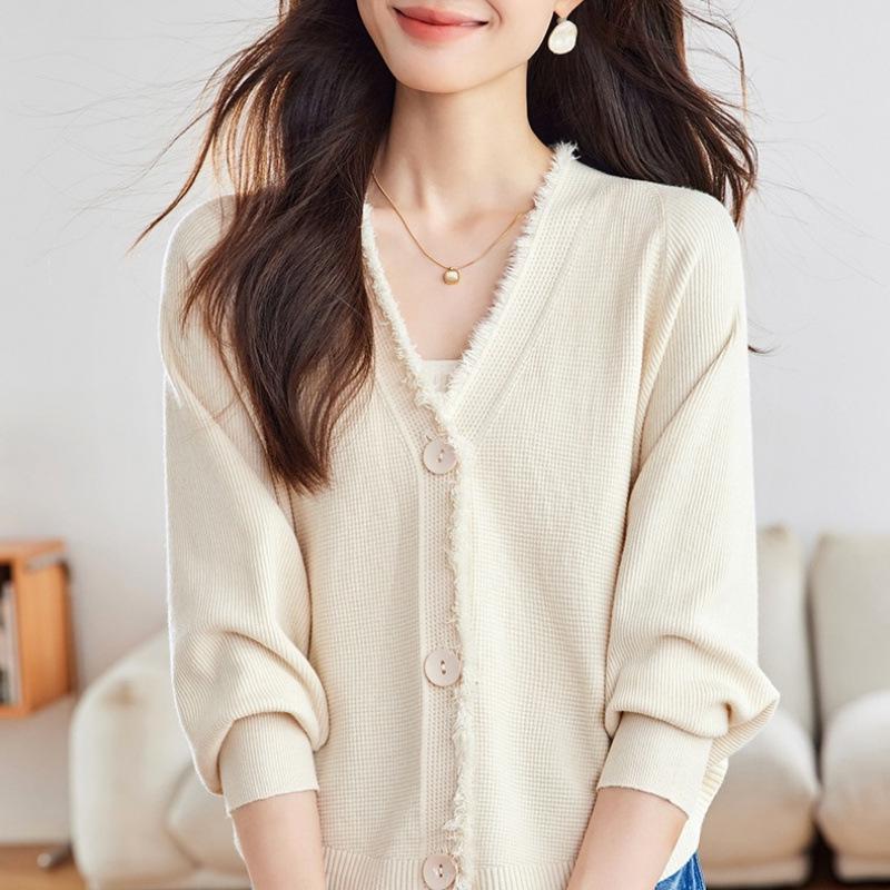 Women's Bat Sleeve Tassel Knit Cardigan - Spring & Autumn Short Shawl