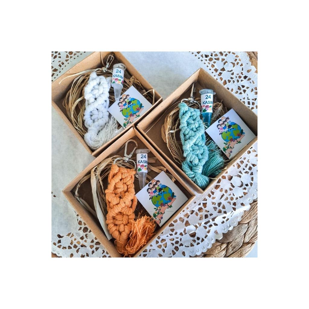 10 штук ко Дню учителя, ко Дню матери, оптовая продажа, подарочная упаковка, брелок для ключей в стиле макраме-шоколадный набор Madlen