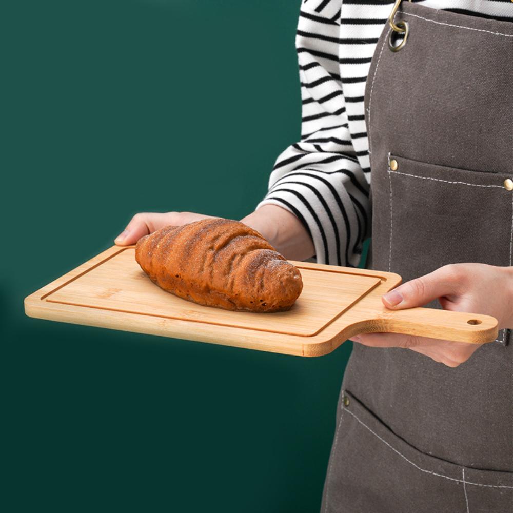 Разделочная доска из бамбука, тарелка для пиццы с кофейным хлебом, бамбуковая посуда, картофель фри, тарелка для куриных крылышек, обеденный стол, закуска для десерта