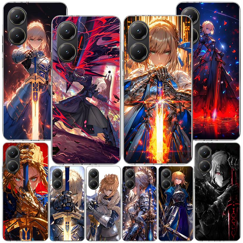 Fate Zero Stay Night Saber Phone Case For Xiaomi Poco X7 X6 X5 Pro F7 Ultra Redmi 15C 15 13C 13 12C 12 10 10A 10C 9 9A 9C 9T Cov