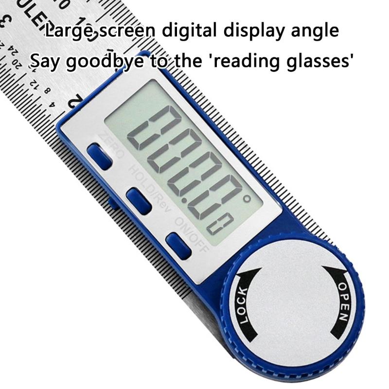 Steel Digital Protractor with Large LCD Display High Accuracy Digital Angles Gauges for Accurate Angles Measurements