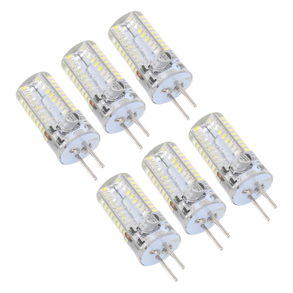 6Pcs GY6.35 LED Bulbs 5W AC 12V Warm White 2700 To 3000K White 6000 To 6500K 500LM 72LED Light