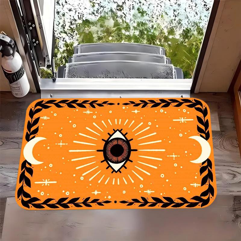 Simple Devil's Eye Doormat Mysterious Ethnic Style Eye Print Carpet Living Room Bedroom Decoration Carpet
